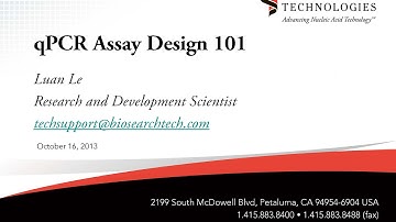 qPCR Assay Design 101