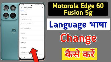 Motorola edge 60 fusion me language kaise change kare/How to change language in Moto edge 60 fusion