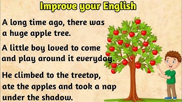 The Boy and the Apple Tree। Learn English Through Story।Listen and Practice। Learn English