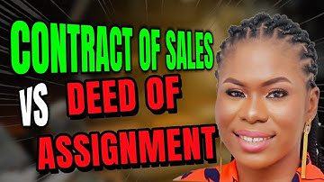 CONTRACT OF SALES VS DEED OF ASSIGNMENT 