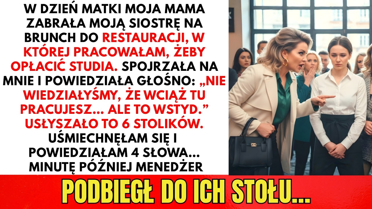 Mama nazwała mnie „wstydem” przy gościach w restauracji… nie wiedziała, że to mój ostatni dzień