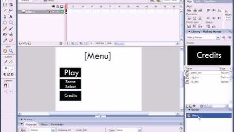 FLASH: Making a Menu