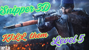 Sniper 3D: Gun Shooting Games! Level 5: Hidden Arsenal: Kill the 3 Bandits #shootinggames #shooting