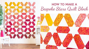 How to Use the 60º Diamond Ruler to Make a Bespoke Stars Quilt Block | a Shabby Fabrics Tutorial