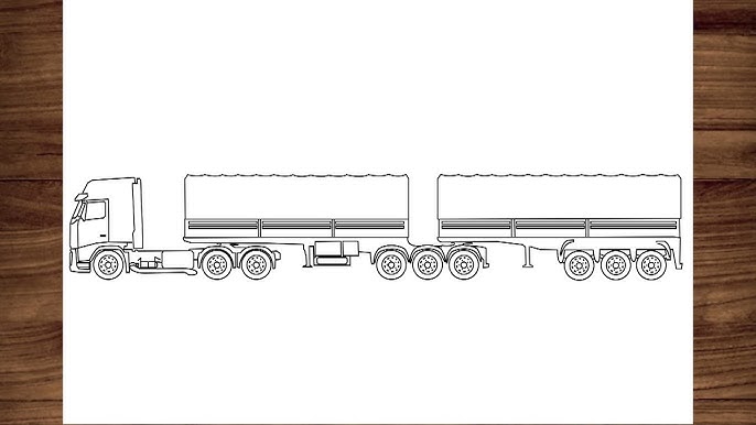 HOW TO DRAW AN ARCHED TRUCK STEP BY STEP - FOR BEGINNERS 