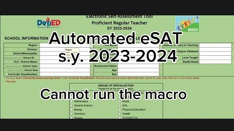 Cannot run the macro "eSAT s.y.2023-2024"