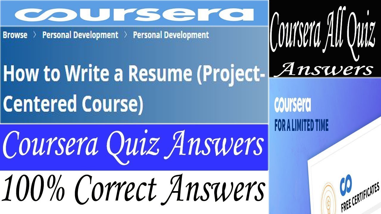 how to write a resume coursera quiz answers