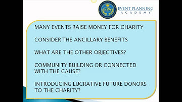 Event Planning - Goals and Objectives
