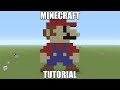 Minecraft pixel art tutorial  8 bit mario