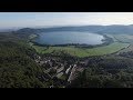 Aerials of Laacher See Volcano shot with drone