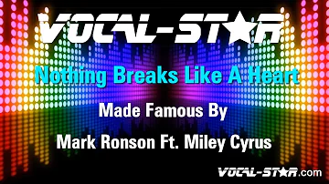 Mark Ronson Ft. Miley Cyrus -  Nothing Breaks Like A Heart (Karaoke Version) Lyrics HD