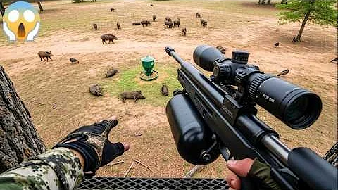 The #1 BEST Airgun Method to MASTER the 100-Yard Shot on Feral Hog #feralhogs #wildboar