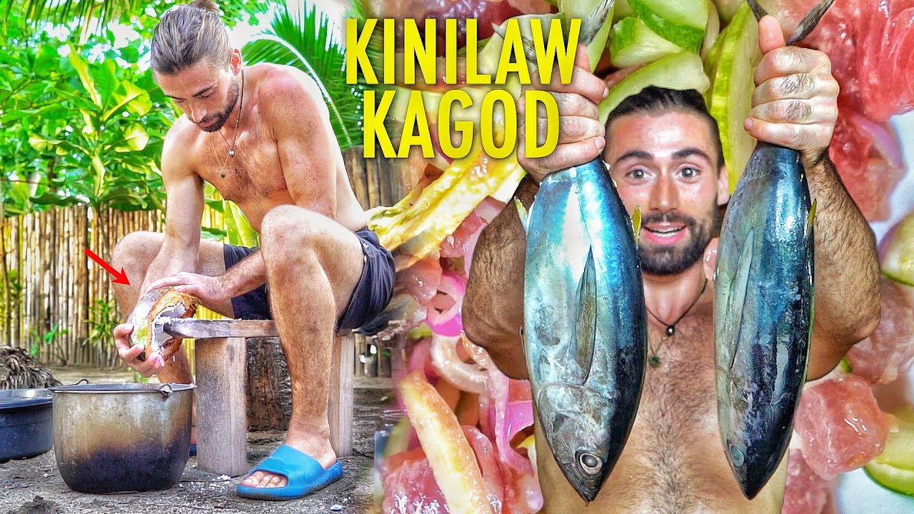 Hand Making Fresh Coconut Milk & Tuna Kinilaw (Home Cooking For My Friends)