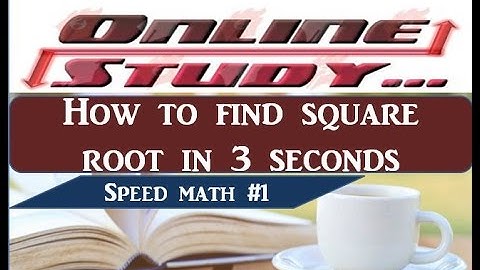 Square root in 3 seconds - math trick | Speed math