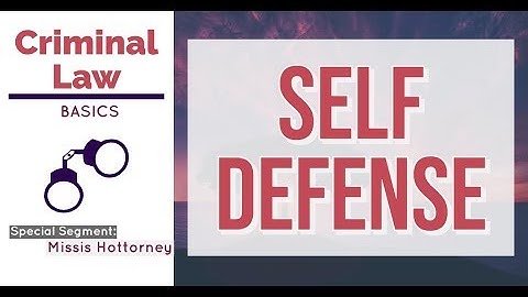 SELF DEFENSE - Justifying Circumstance [Criminal Law Discussion]
