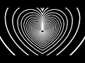 Inside Black And White Heart Endless Tunnel Moving Expanding Shapes 4K Motion Background for Edits