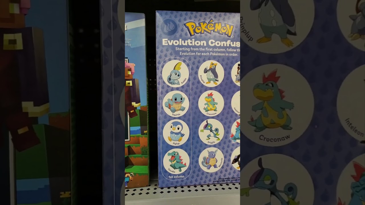 MINECRAFT vs POKEMON CEREAL BOX