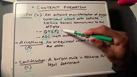 Contract formation- Contracts- Law School