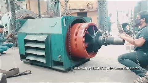 Assembly of 1.2 MW Slipring Induction Motor