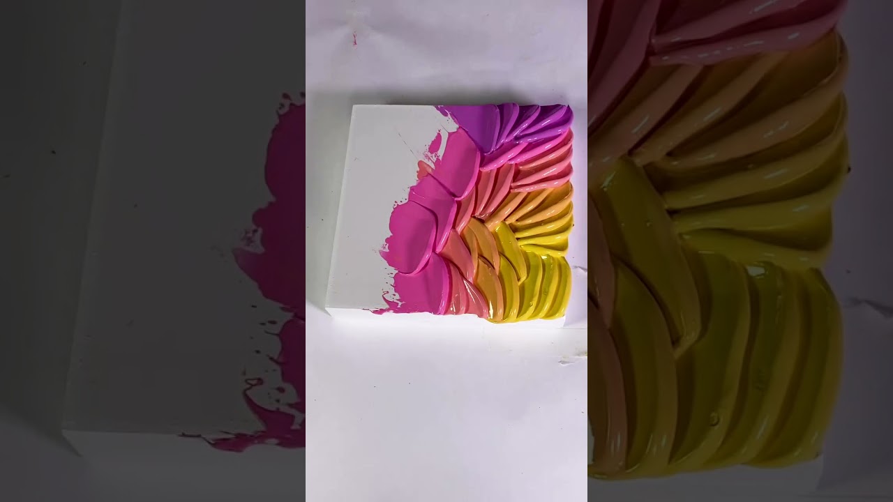 #6 Simple Acrylic Art with Knife