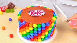 amazing kitkat cake satisfying miniature kitkat chocolate cake decorating rainbow kitkat cake