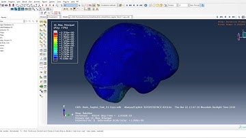 Abaqus CAE 2016   Model Database  C  Nik Working Directory Simplified Brain Model testing cae Viewpo