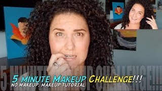 5 Minute Makeup CHALLENGE!!! | No Makeup, Makeup