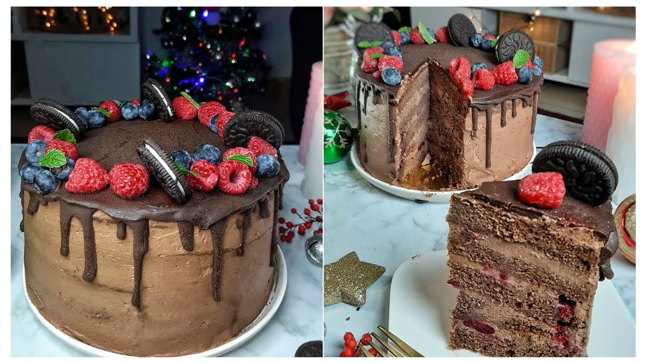 Layer cake chocolat لاير كايك الفاخرة بأبسط طريقة للمبتدئات