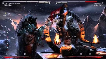 MKX - Triborg (Cyber Sub-Zero) 0 Meter 34% Combo with 1 Drone