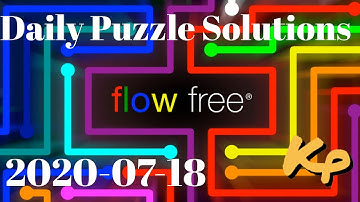 Flow Free - Daily Puzzles - 2020-07-18 - July 18th 2020