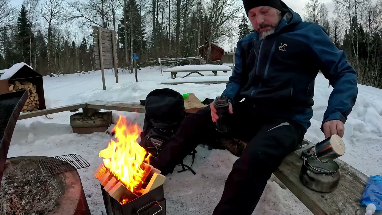 Skidtur till skrikarboda   eldning