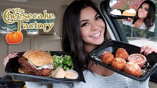 Cheesecake Factory Mukbang! (Mac n Cheese Bites, Volcano Nachos, Spicy Chicken Sandwich!)
