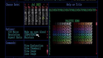 APOD Viewer for Atari 8-bit with VBXE - Menu Mockup