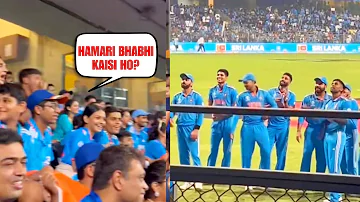 Kohli fans chanting Hamari Bhabhi Kaisi Ho in front of Virat Kohli & Shubman Gill at Wankhede