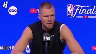 Kristaps Porzingis talks Game 1 Win vs Mavericks, FULL Postgame Interview 🎤