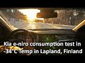 Kia e-niro consumption test in -34°C!