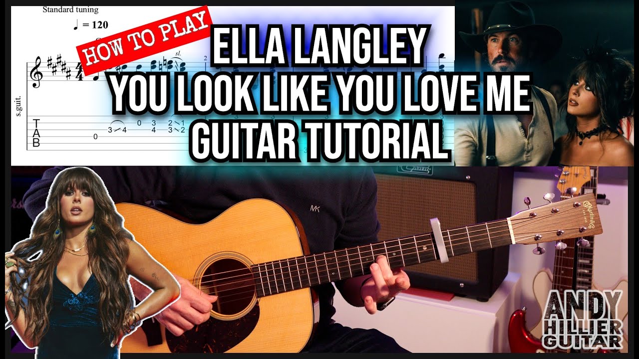 Как играть песню Ella Langley – You look like you love me. Урок игры на гитаре.