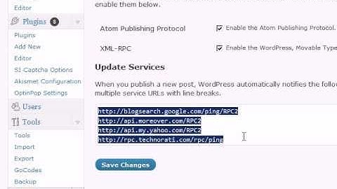 How to Update Your Ping List in WordPress