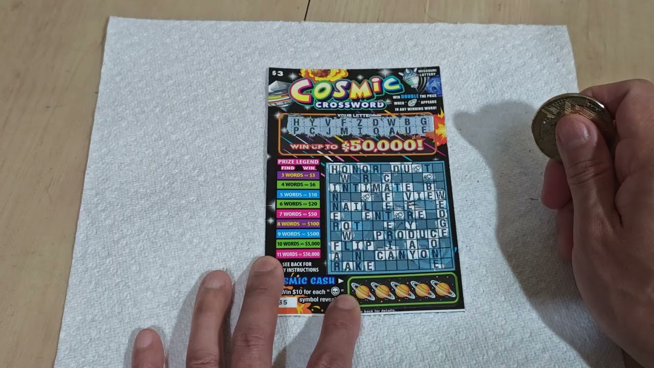 Cosmic Crossword Missouri Lottery Scratch Tickets Scratchers - YouTube