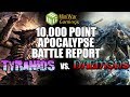 10,000 Points Apocalypse Chaos Daemons vs Tyranids - Warhammer 40k Battle Report