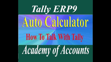 Tally ERP9_Full Tutorial In Hindi_Auto Calculator