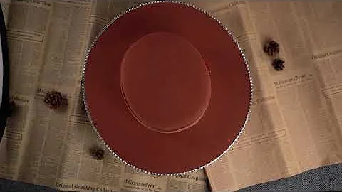 LOVELY BOATER HAT WITH DIAMONDS.