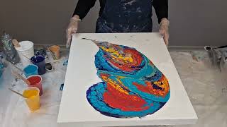 453 Beautiful cells in an open cup pour~No silicone~fluidart fluidpour abstract opencup