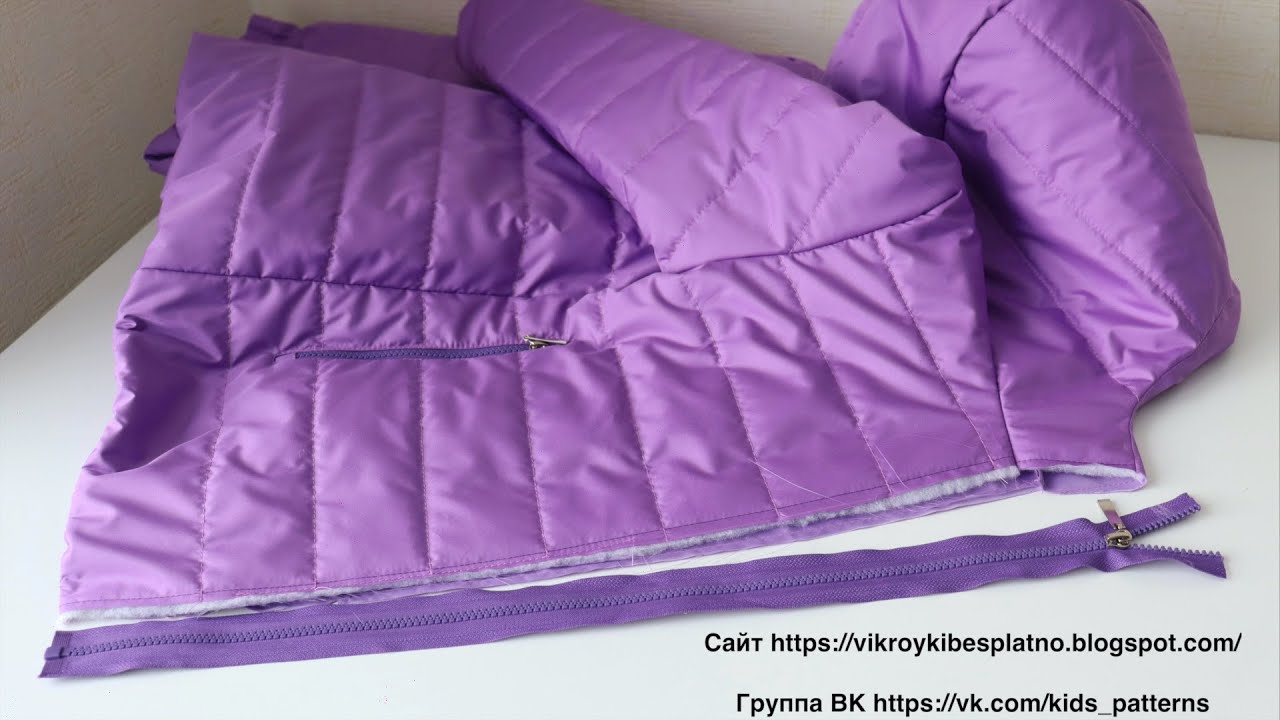 5 ч. Как шить стеганую куртку. Втачиваю молнию