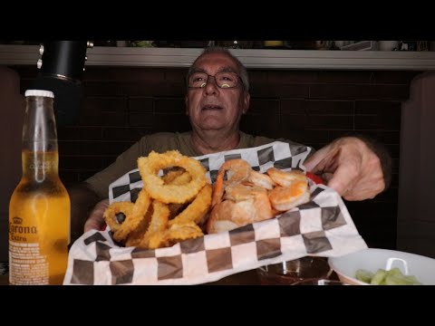 ASMR Shrimp Boil with Homemade Onion Rings