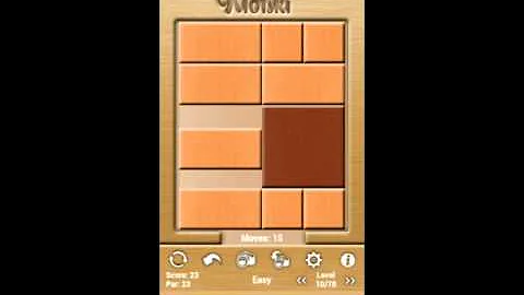 Klotski Easy Level 10/78 Par solution