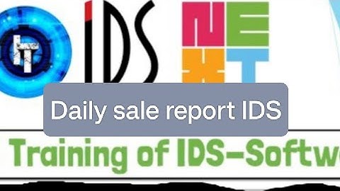 IDS में How to Make Daily Sales Report | IDS Software | Fortune Next. | How to daily sales