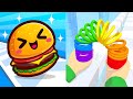 Food Run VS Toy Spring - All Levels Gameplay Android iOS Ep1