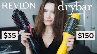 NEW Drybar Double Shot Blow Dryer vs Revlon One Step Volumizer Brush | Demo and Comparison