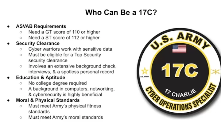 미 육군 사이버작전병 (US Army 17C MOS   Cyber Operations Specialist)